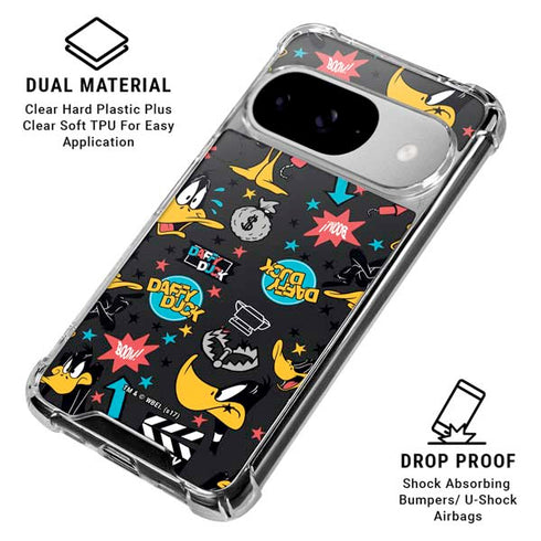 Looney Tunes Daffy Duck Patches Google Pixel 10 Clear Case